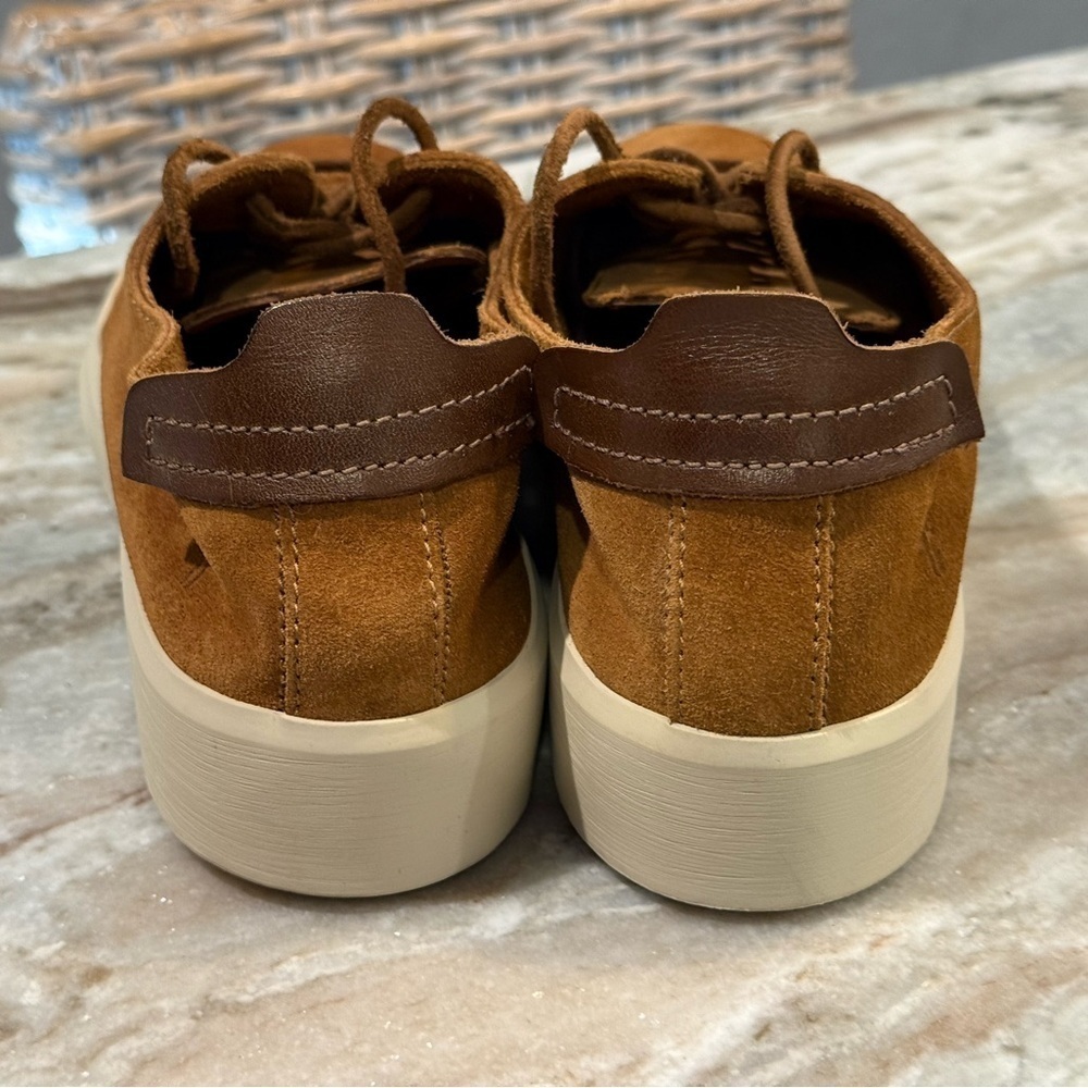 Men’s FRYE Beacon brown suede leather lace up sneakers- Size 9.5 - Picture 7 of 9